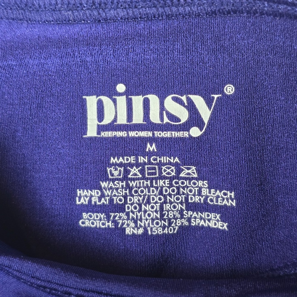 Pinsy Sculpt® Tee Shapewear Bodysuit Women's Size M Blue Seamless Short Sleeve - Picture 3 of 11
